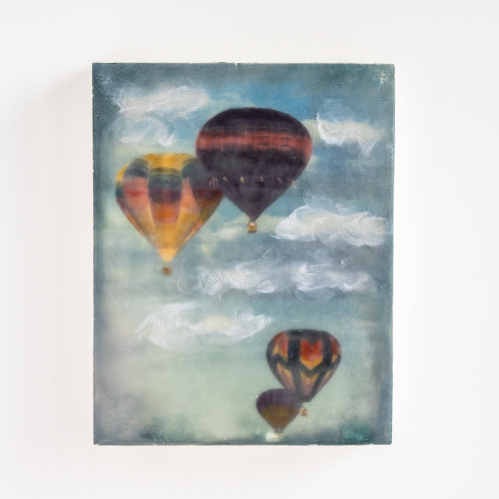 Hot Air Balloons | 6x8 Encaustic