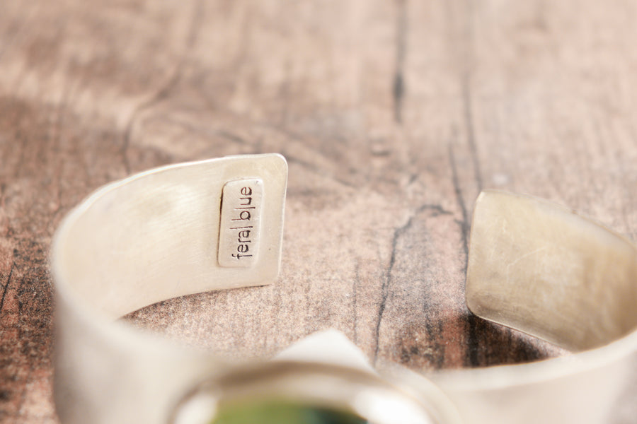 Prehnite Thick Textured Cuff