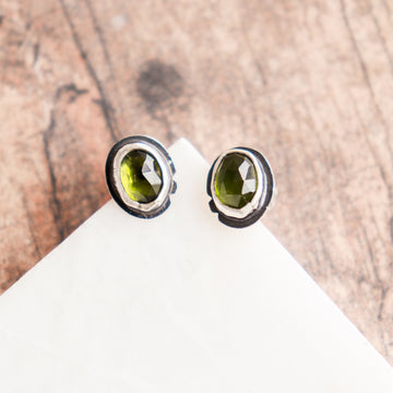 Peridot Tiny Stud Earrings