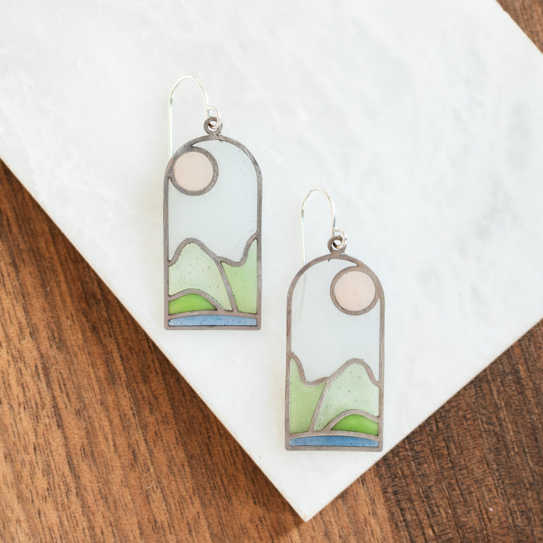 Lost Coast Stained Glass Earrings