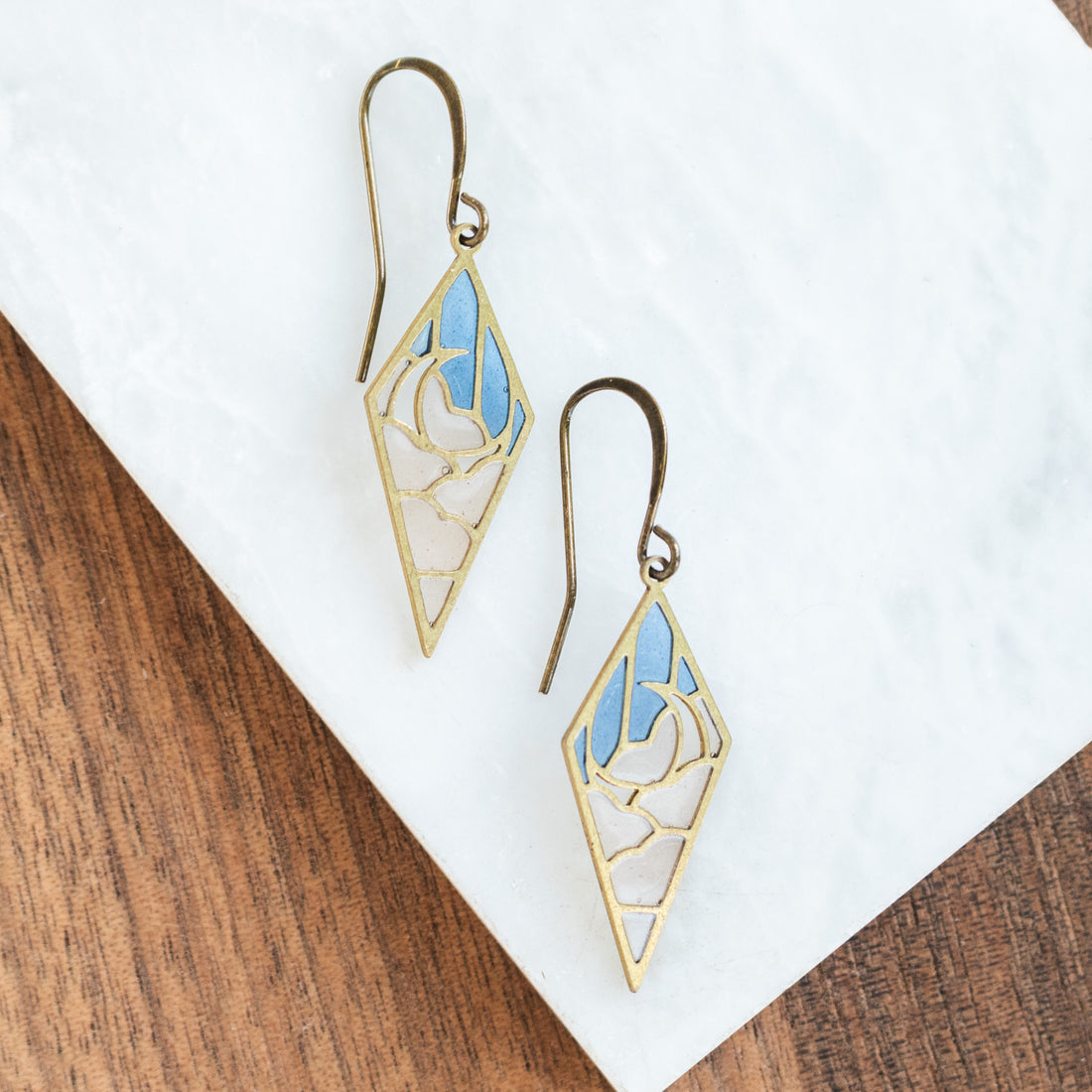 Moonrise Stained Glass Earrings