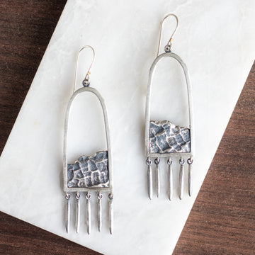 Large Lunar Fringe Earrings