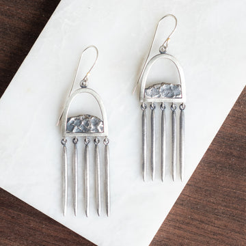 Small Lunar Fringe Earrings