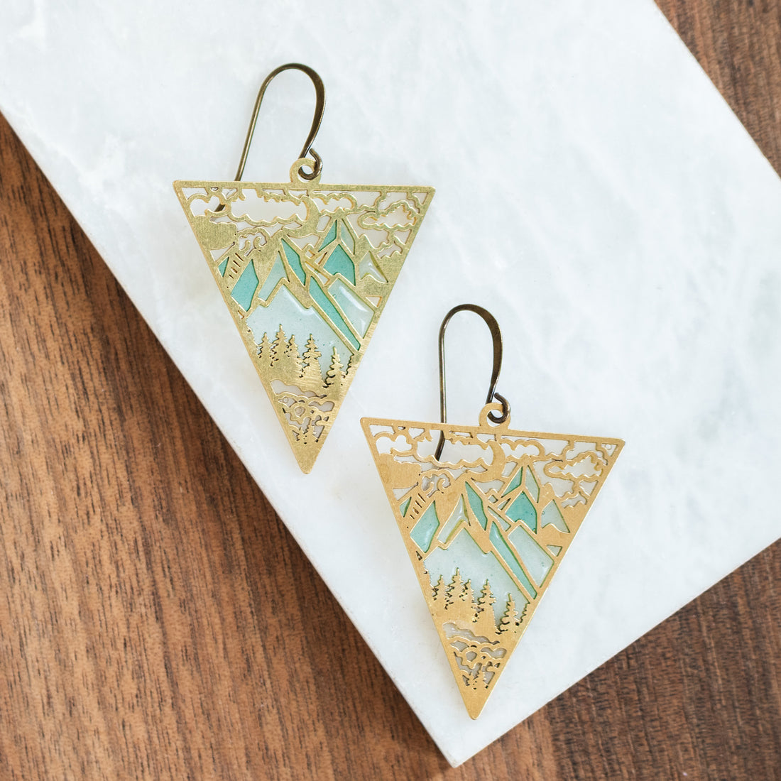 Ridgeline Stained Glass Earrings