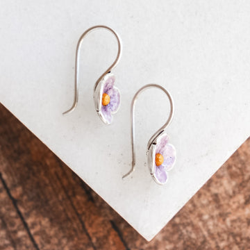 Lilac Mini Flower Earrings