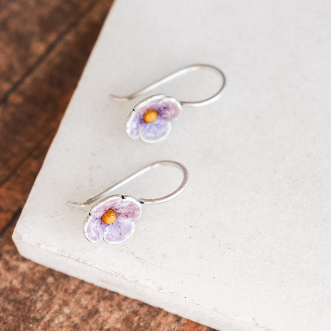 Lilac Mini Flower Earrings