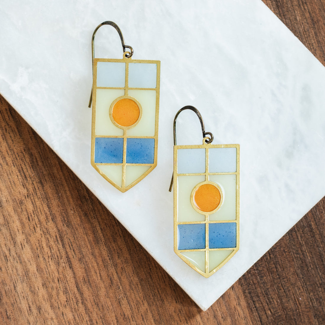 Symmetria Stained Glass Earrings