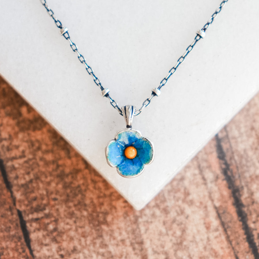 Forget Me Not Flower Necklace