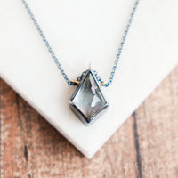 Sapphire Under Quartz 14k Necklace no.1