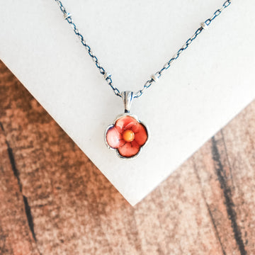 Salmon Mini Flower Necklace