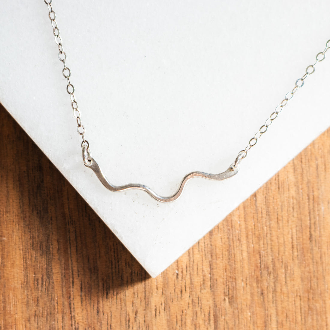 Winding Road Silver Necklace