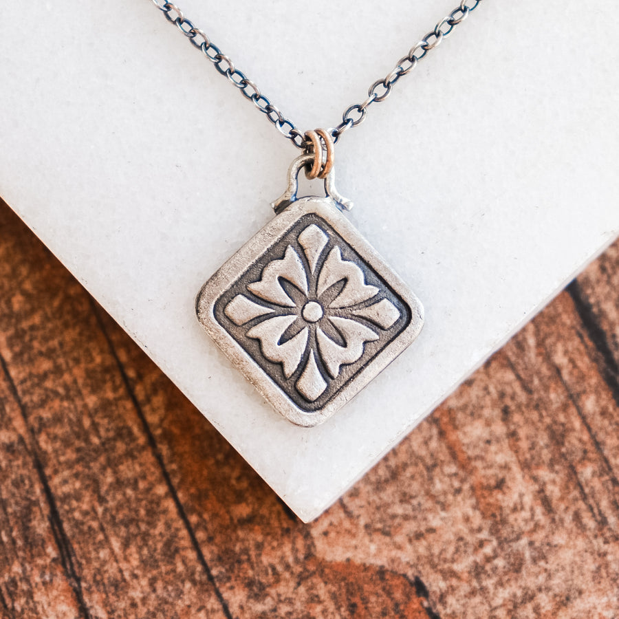 14k Talavera Tile Necklace no.3