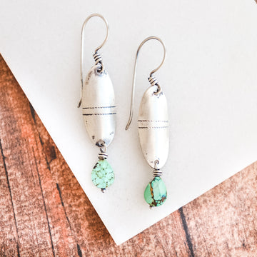 Turquoise Stamped no.1 Earrings