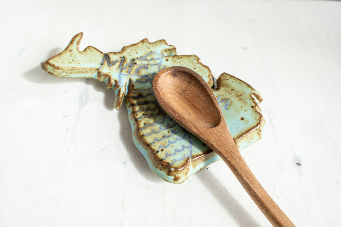 Michigan Spoon Rest | Aqua
