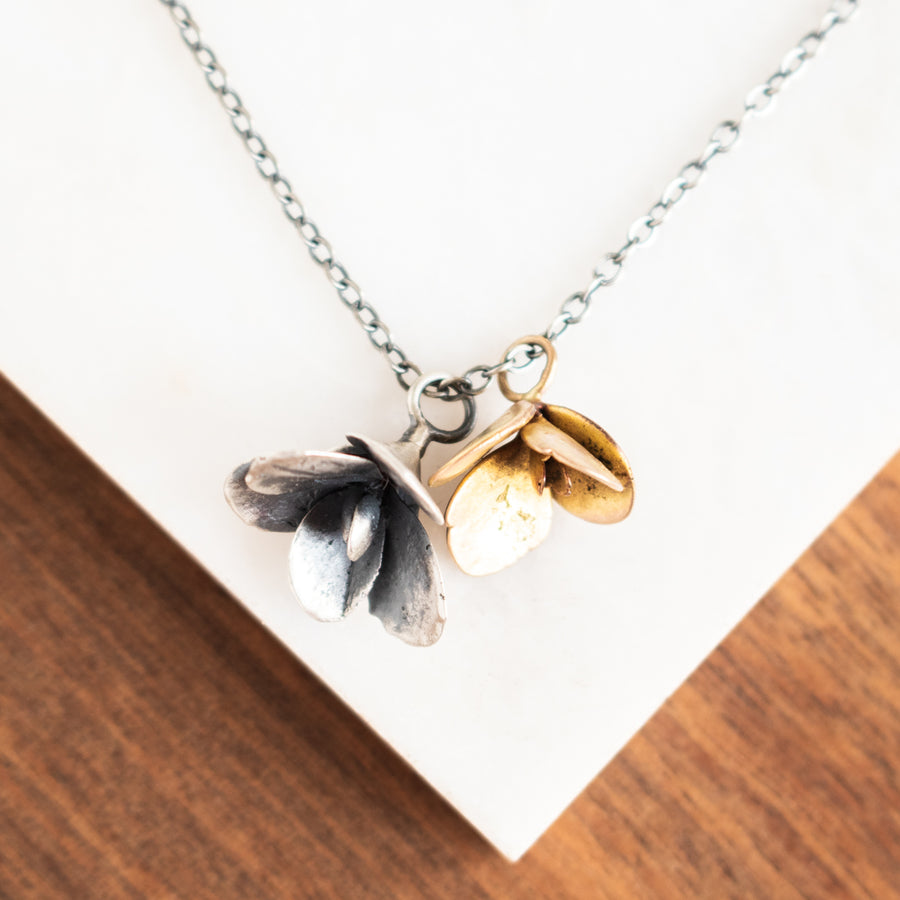 14k Succulent Cast Necklace no.1