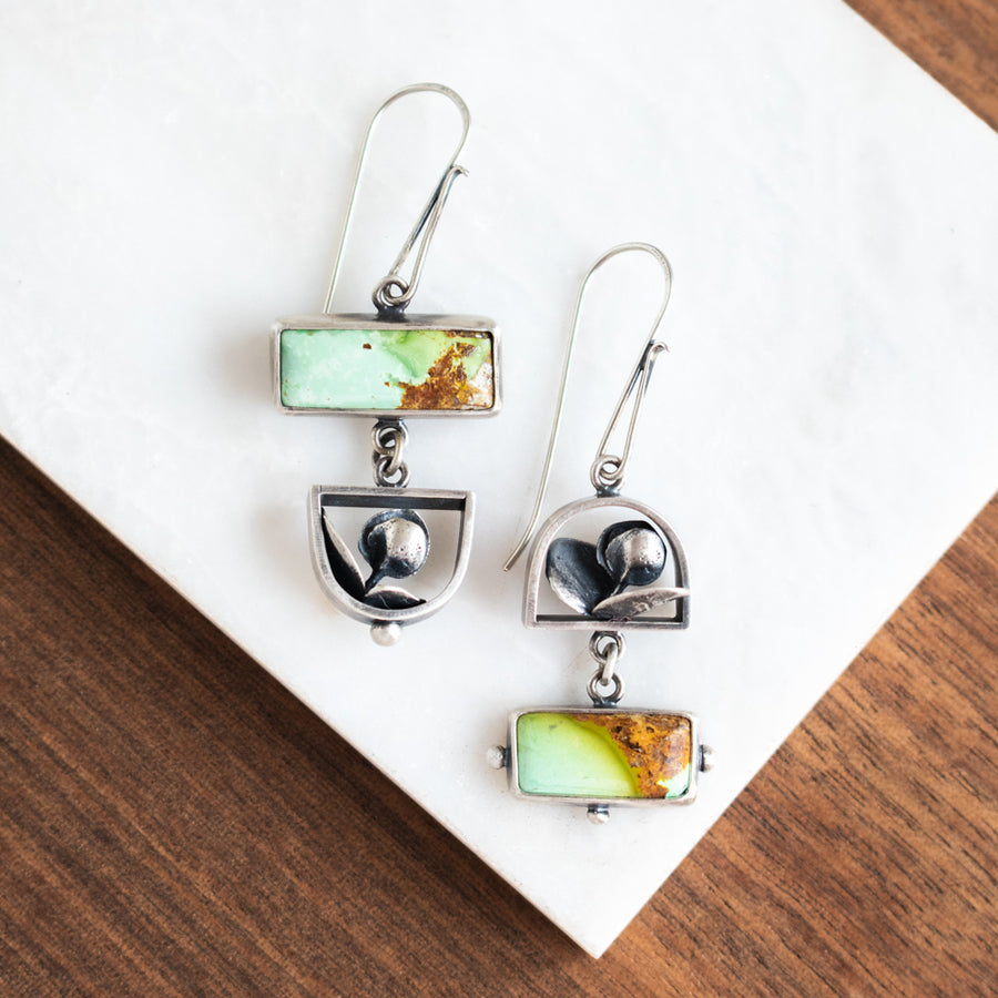 Sierra Bella Turquoise Succulent Earrings