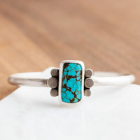 Rectangle Turquoise Dots Cuff