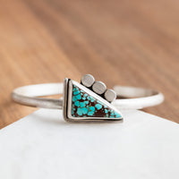 Triangle Turquoise Dots Cuff