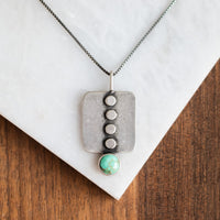 Rectangle Dotted Royston Turquoise Necklace