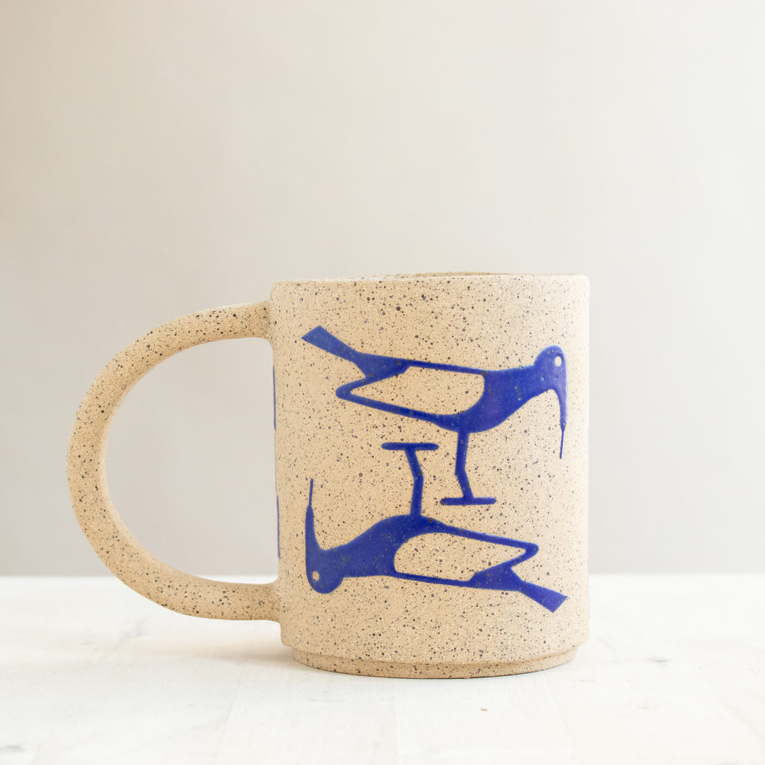 Birds Mug | Matte Blue