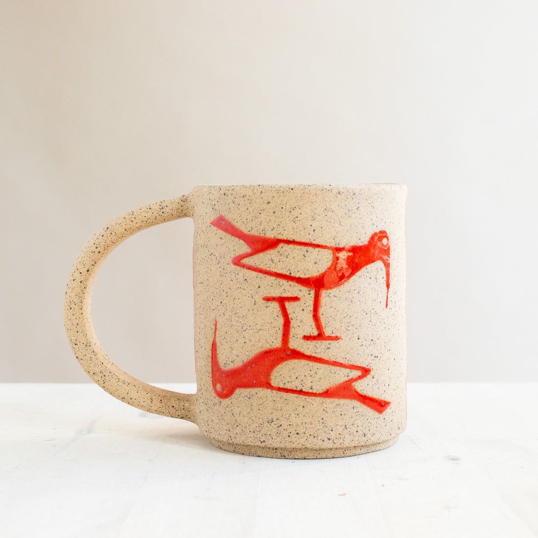 Birds Mug | Red Gloss