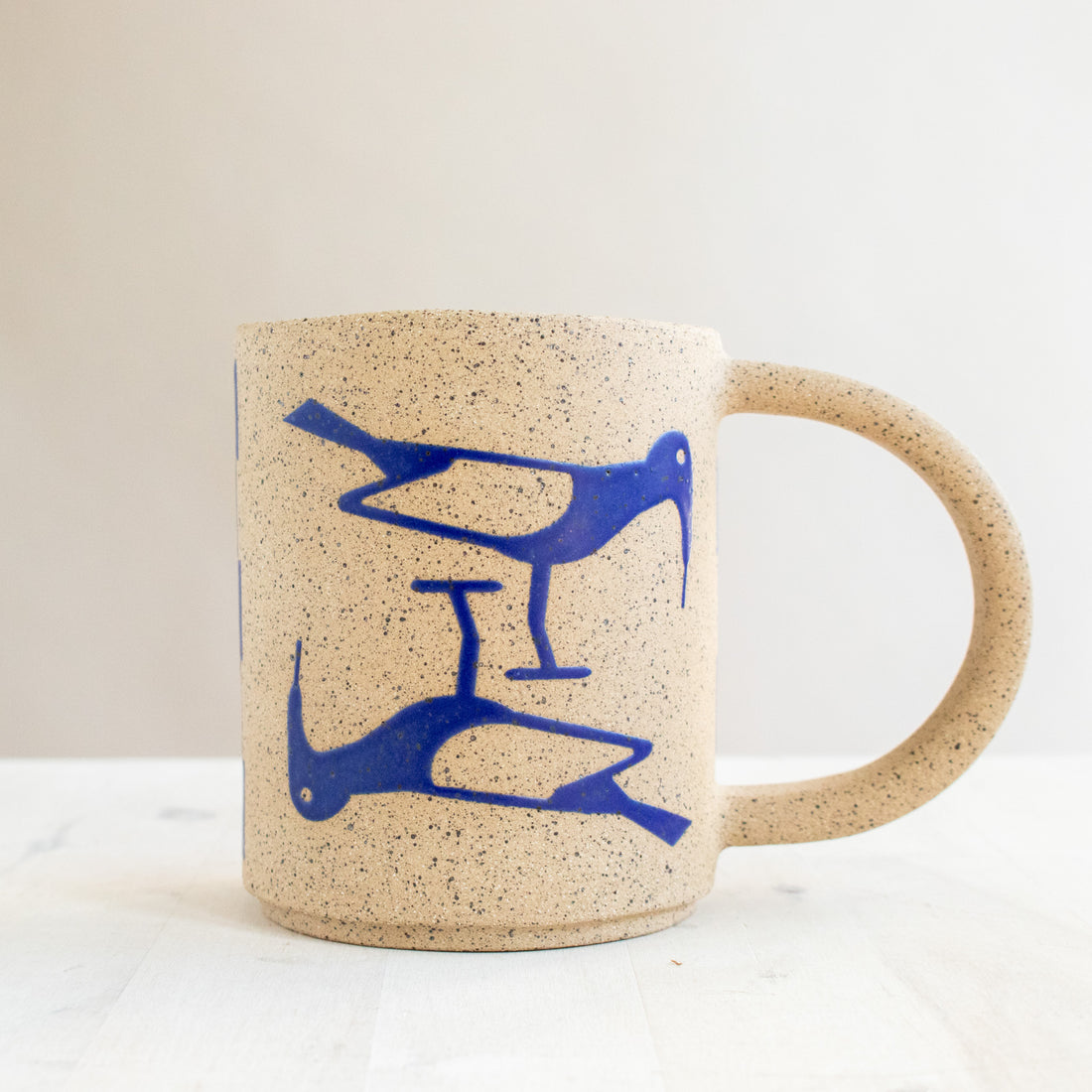 Birds Mug | Matte Blue
