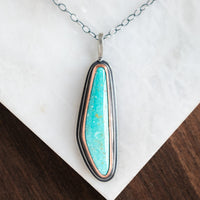 Chinese Turquoise Copper Necklace