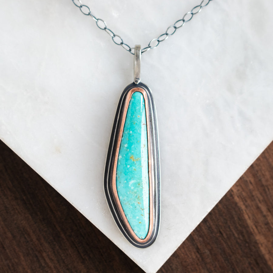 Chinese Turquoise Copper Necklace