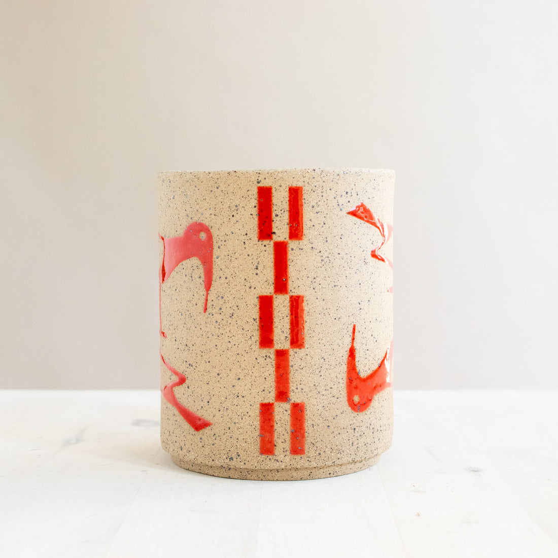Birds Mug | Red Gloss