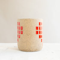 Tiled Heart Mug | Gloss Red