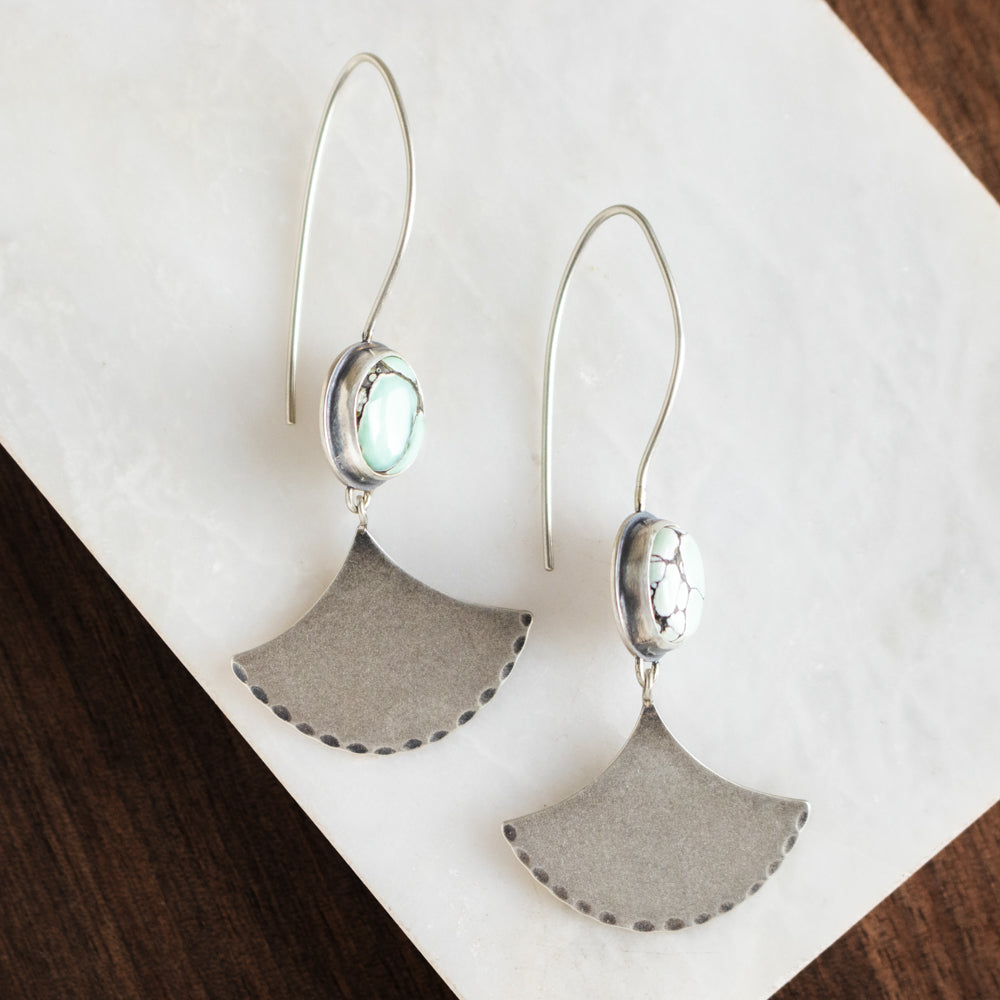 Poseidon Variscite Mermaid Dangle Earrings