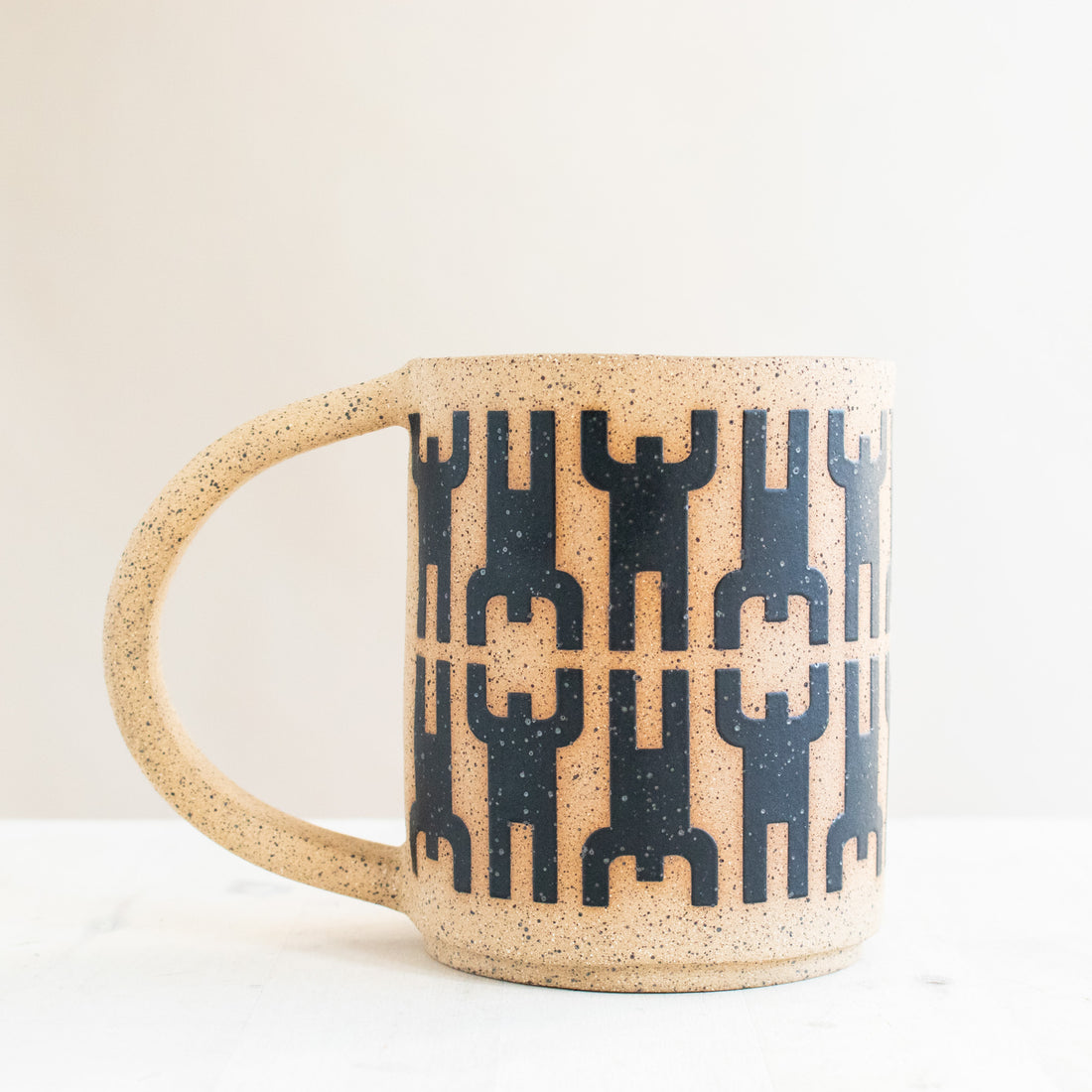 Humans Mirrored Mug | Matte Black
