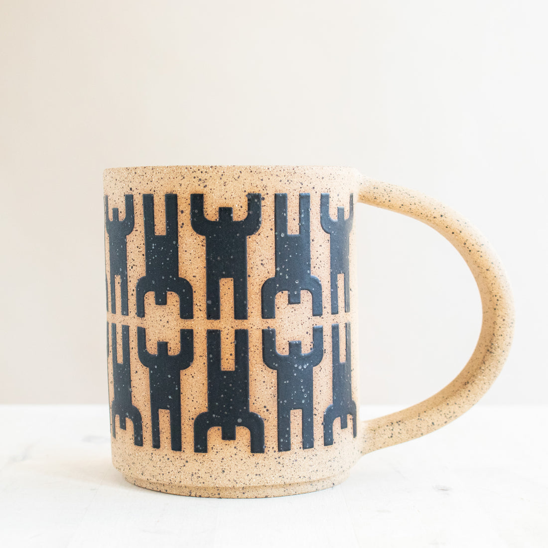 Humans Mirrored Mug | Matte Black