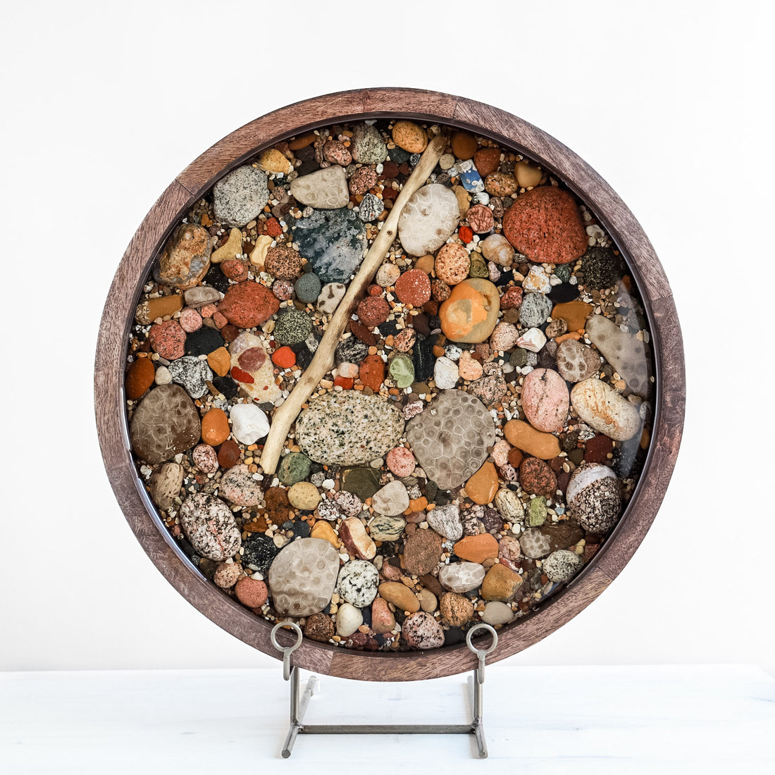 15" Lazy Susan | Michigan Stones in Resin