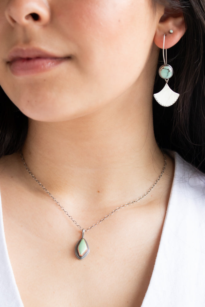 Poseidon Variscite Mermaid Dangle Earrings