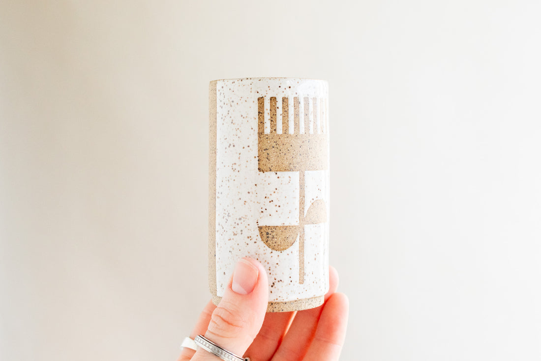 Flowers Mini Vase | Gloss White