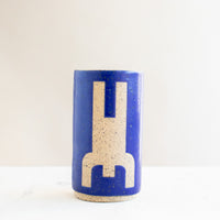 Humans Mini Vase | Matte Blue
