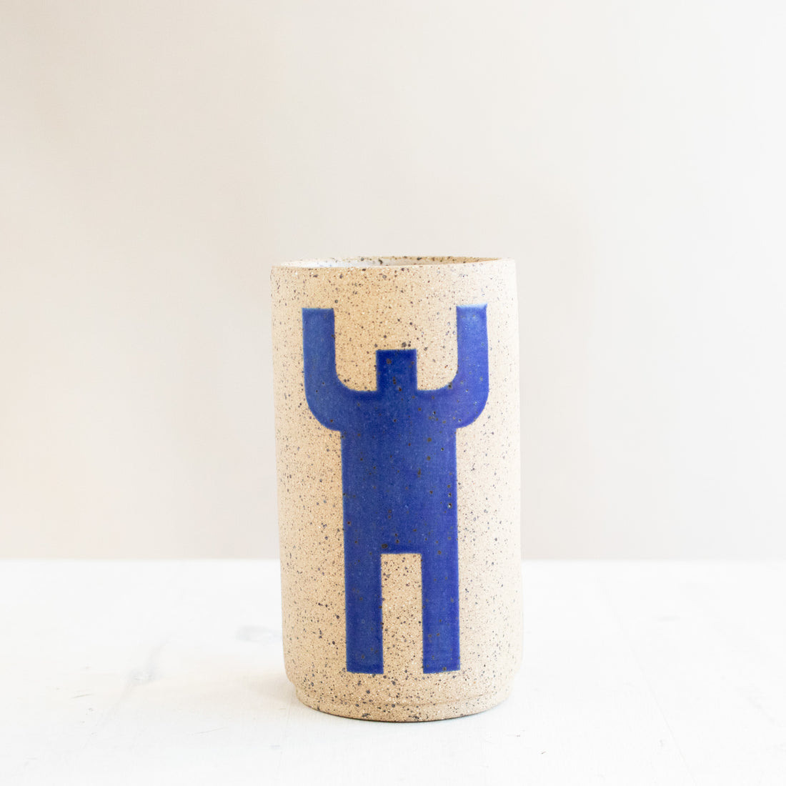 Humans Mini Vase | Matte Blue