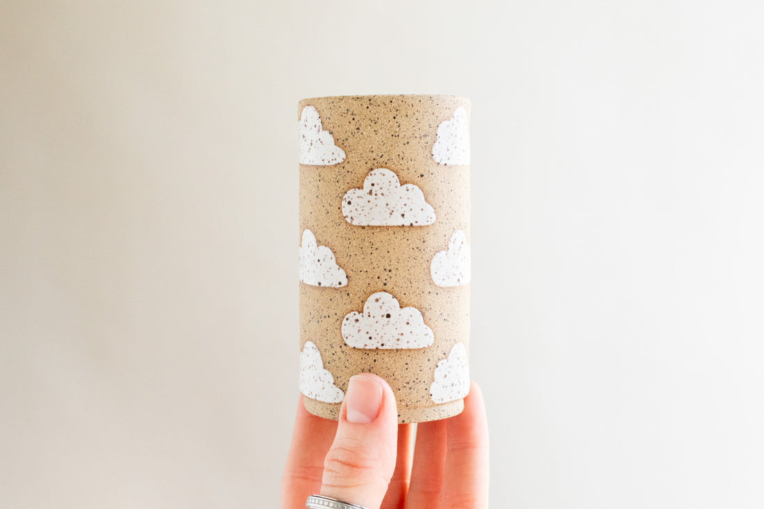 Clouds Mini Vase |  Matte White