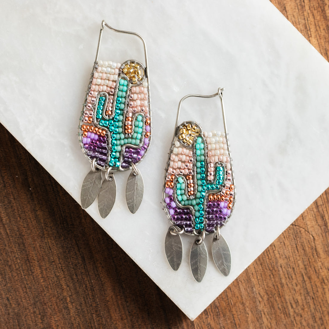 Sonoran Sunset Beaded Dangle Earrings