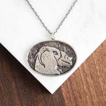 Tufted Puffin Hand Carved Charm Necklace