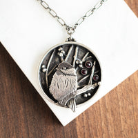 Chickadee Hand Carved Necklace