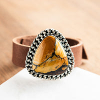 Dark Moon Hubei Turquoise Adjustable Leather Cuff