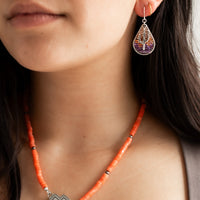 Sonoran Sunset Beaded Teardrop Earrings