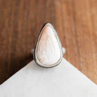 Size 6.5 | Teardrop Scolecite Ring