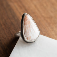 Size 6.5 | Teardrop Scolecite Ring