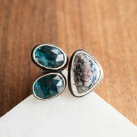 Size 8 | Double Kyanite Native Silver Ring