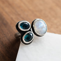 Size 6.5 | Double Kyanite Moonstone Ring