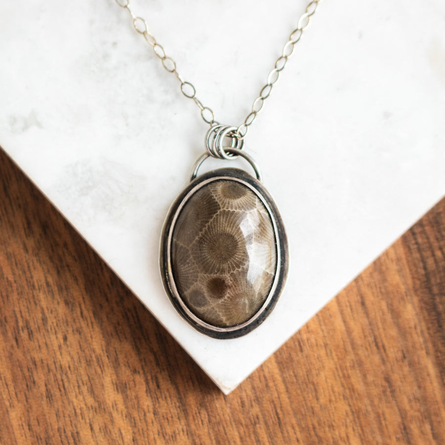 Petoskey Large Oval Necklace