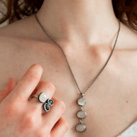 Triple Moonstone Necklace no.1